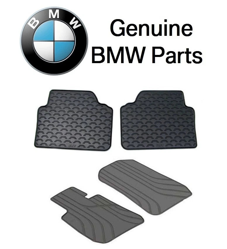 Set of 4 All Weather Rubber Floor Mats for BMW