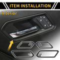 Interior Door Handle Bezel Cover for Chevy Colorado (2023–2024) Carbon Fiber