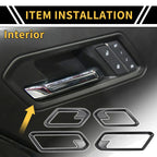 Interior Door Handle Bezel Cover for Chevy Colorado (2023–2024) Carbon Fiber