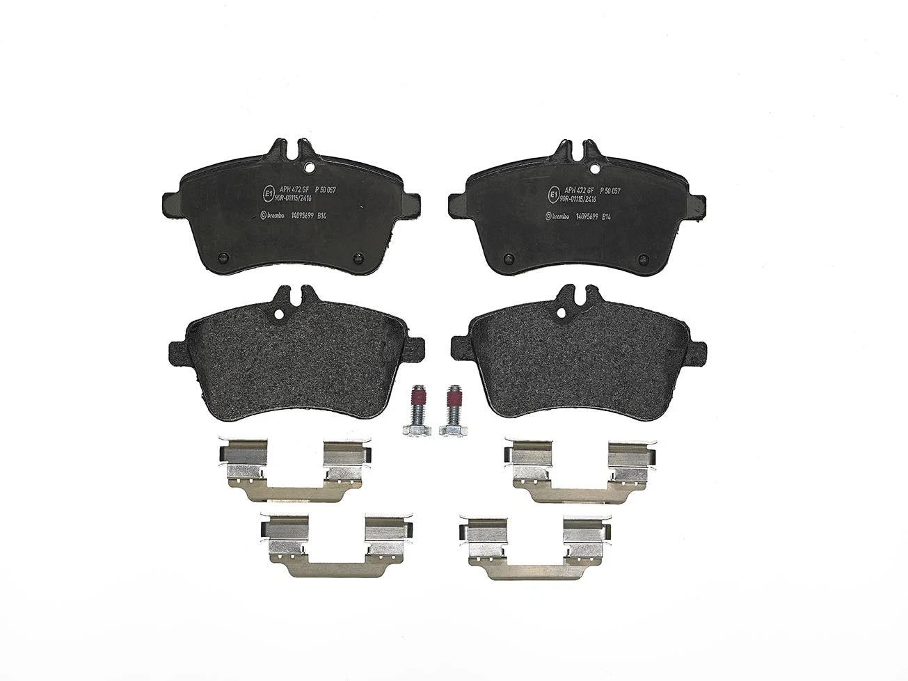 Set of 4 Brembo Front Low-Metal Brake Pads for Mercedes-Benz W245 B200 (2006–2011)