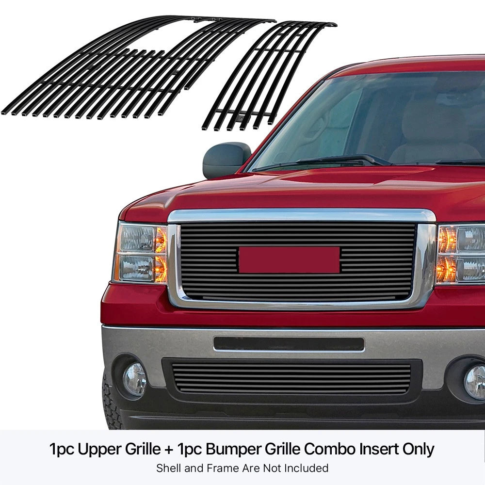 Stainless Black Billet Grille Combo for GMC Sierra 1500 (2007-2012)