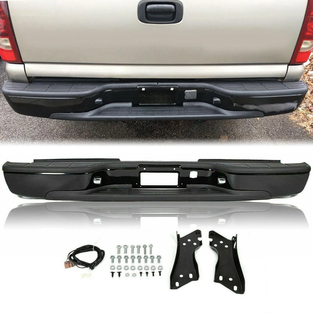 Complete Rear Step Bumper for Chevy Silverado GMC Sierra 1500 2500 (1999-2007)