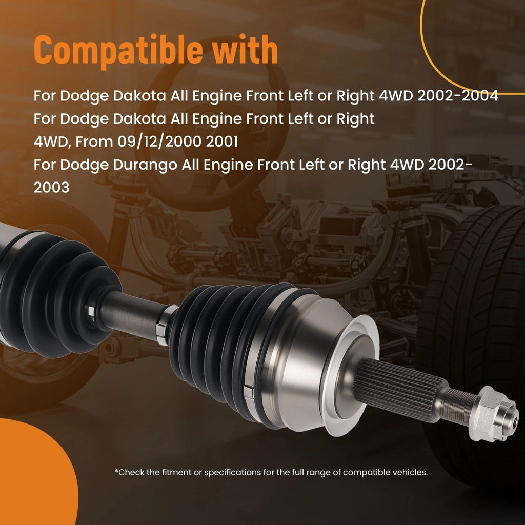 CV Axle Assembly for Dodge Dakota Durango 4WD (2001–2004) Left/Right Side