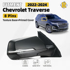 Side Mirror for Chevy Traverse (2022–2024) W/Turn Signal, Camera, BSD 8 Pin Right