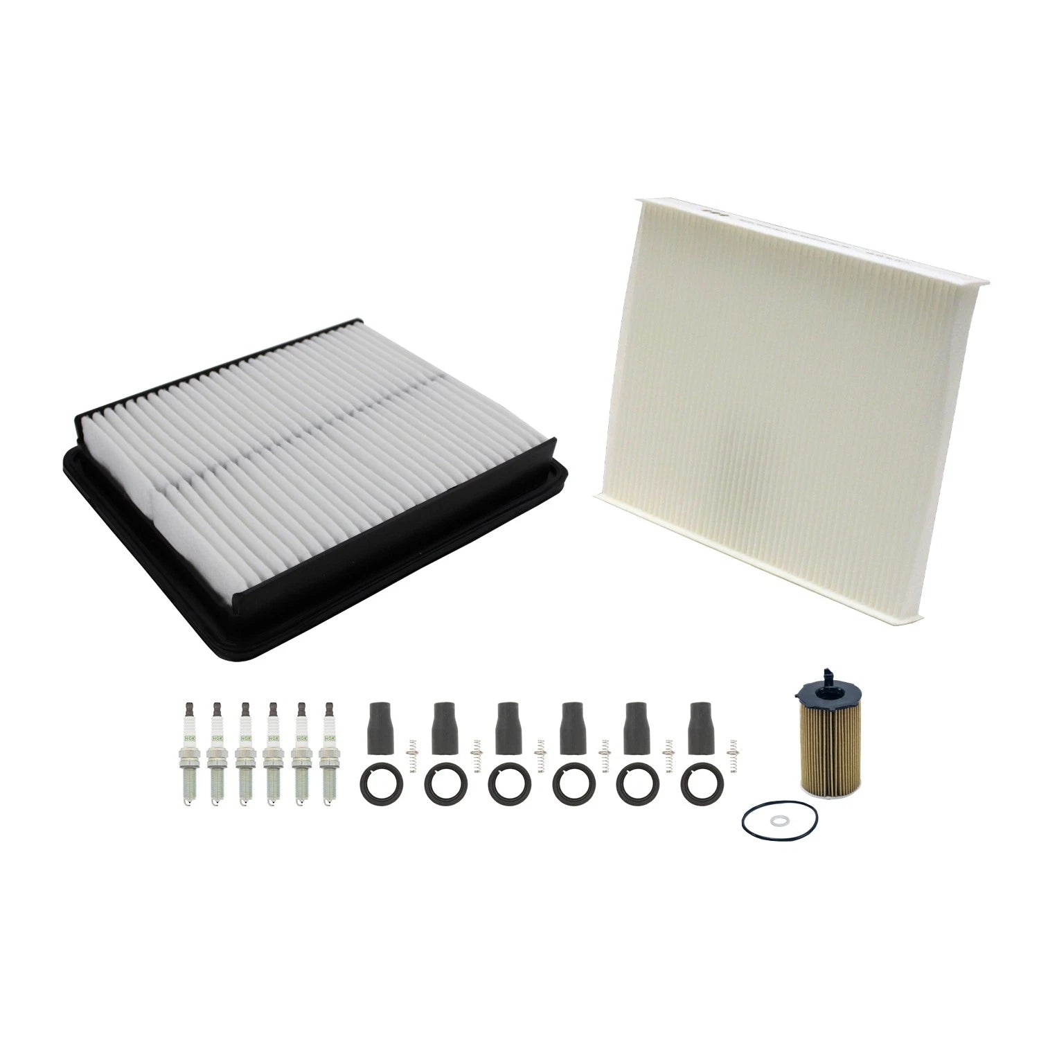 Tune Up Kit with NGK 6 Spark Plugs & Boots for Santa Fe Sorento (2001–2009)