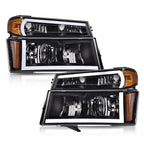 Black LED Tube Headlights for Chevy Colorado | Canyon (2004–2012)