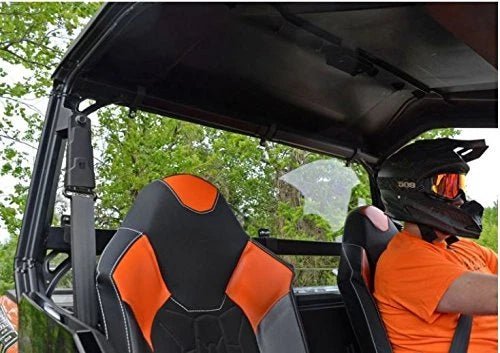 SuperATV Rear Windshield for Polaris General 1000 / 4 (2020–2023) - Clear