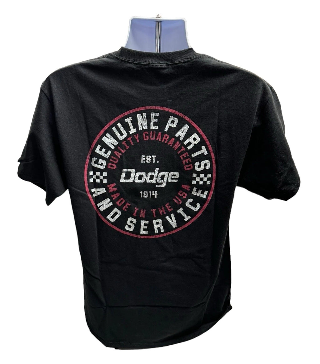 Genuine Dodge Parts and Service Licensed Black T-Shirt for All Models (2020–2025)