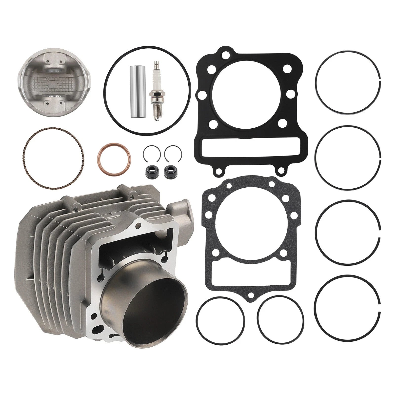 Top End Kit with Cylinder Jug Piston Gaskets for Kawasaki Bayou 300 (1989–2004)