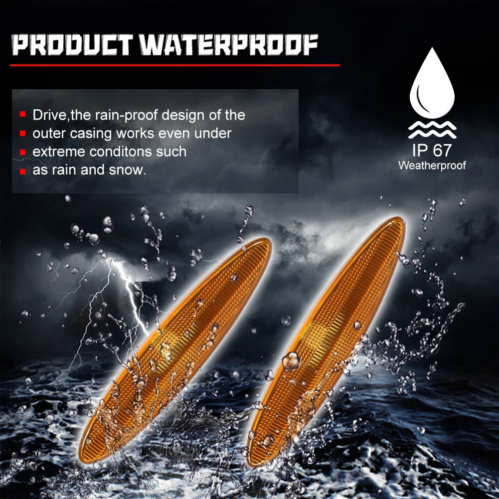 2X Amber Lens Front Side Marker Light Housing for Lexus SC430 (2002–2010)