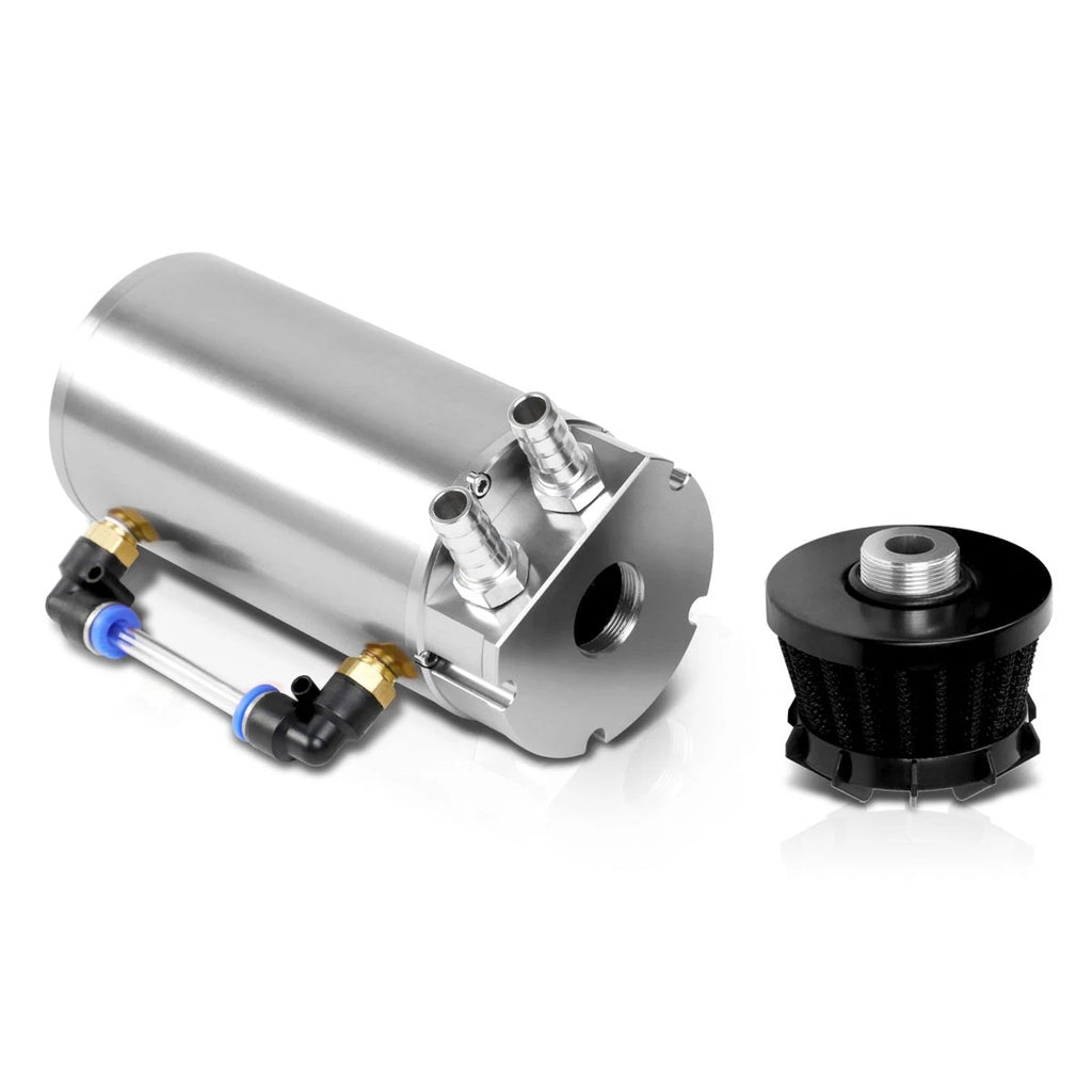 Aluminum Engine Sludge Oil Catch Tank for Universal Vehicles (140ml)