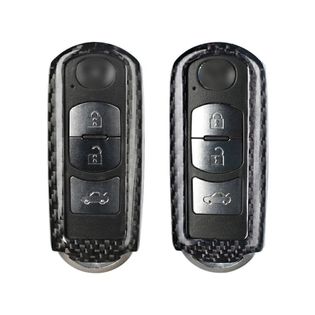 Carbon Fiber Key Shell Cover for Mazda 2/3/5/6/CX3/CX5/CX7/CX9 (2003–2023)