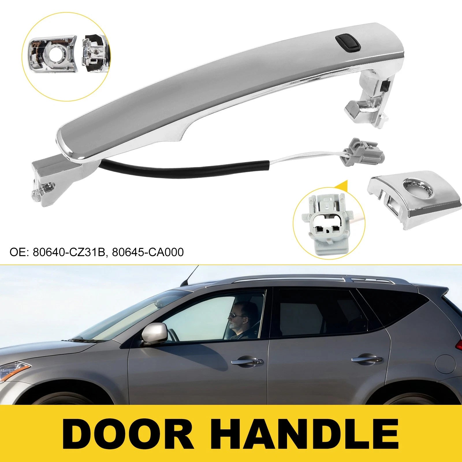 Door Handle for Infiniti FX35 FX45 (2003–2008) Outside Chrome Smart Entry
