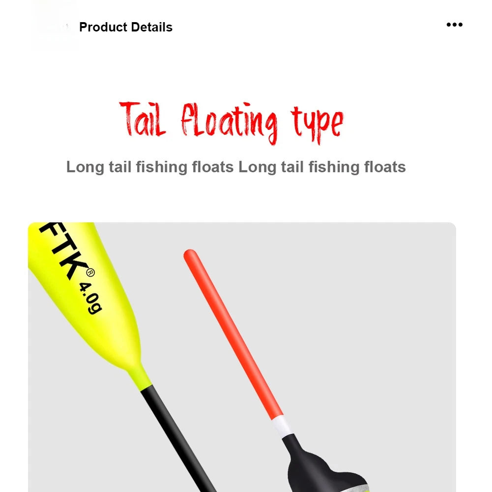 Set of 5 Balsa Wood Fishing Floats for Carp Fishing (FTK)