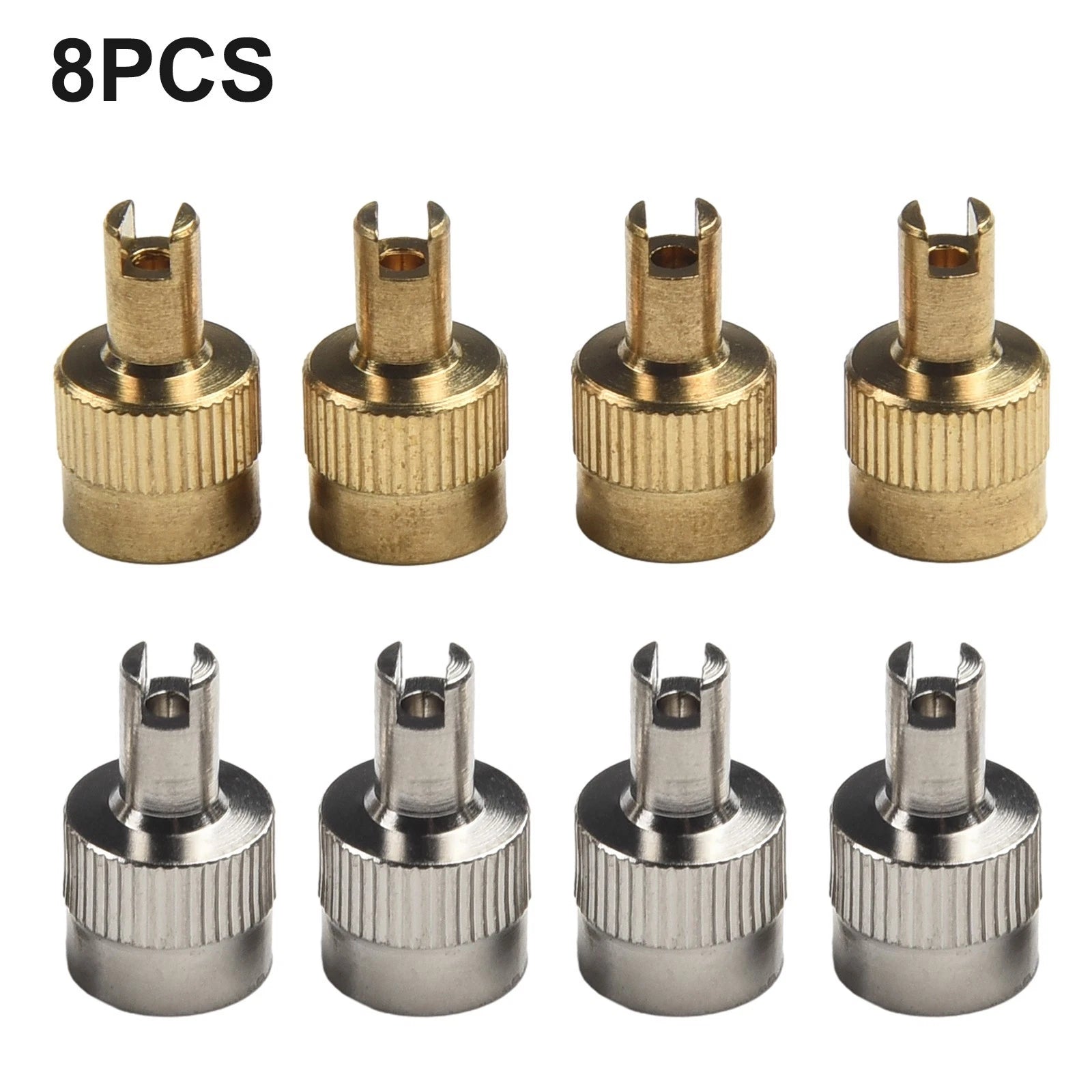 8 Piece Car Valve Key and Cap Bundle for