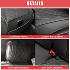 Set of 2 Front Seat Covers for Ford F-150  Black Red