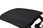 Leather Console Lid Armrest Cover for Cadillac SRX (2010–2016) Blue Stitch