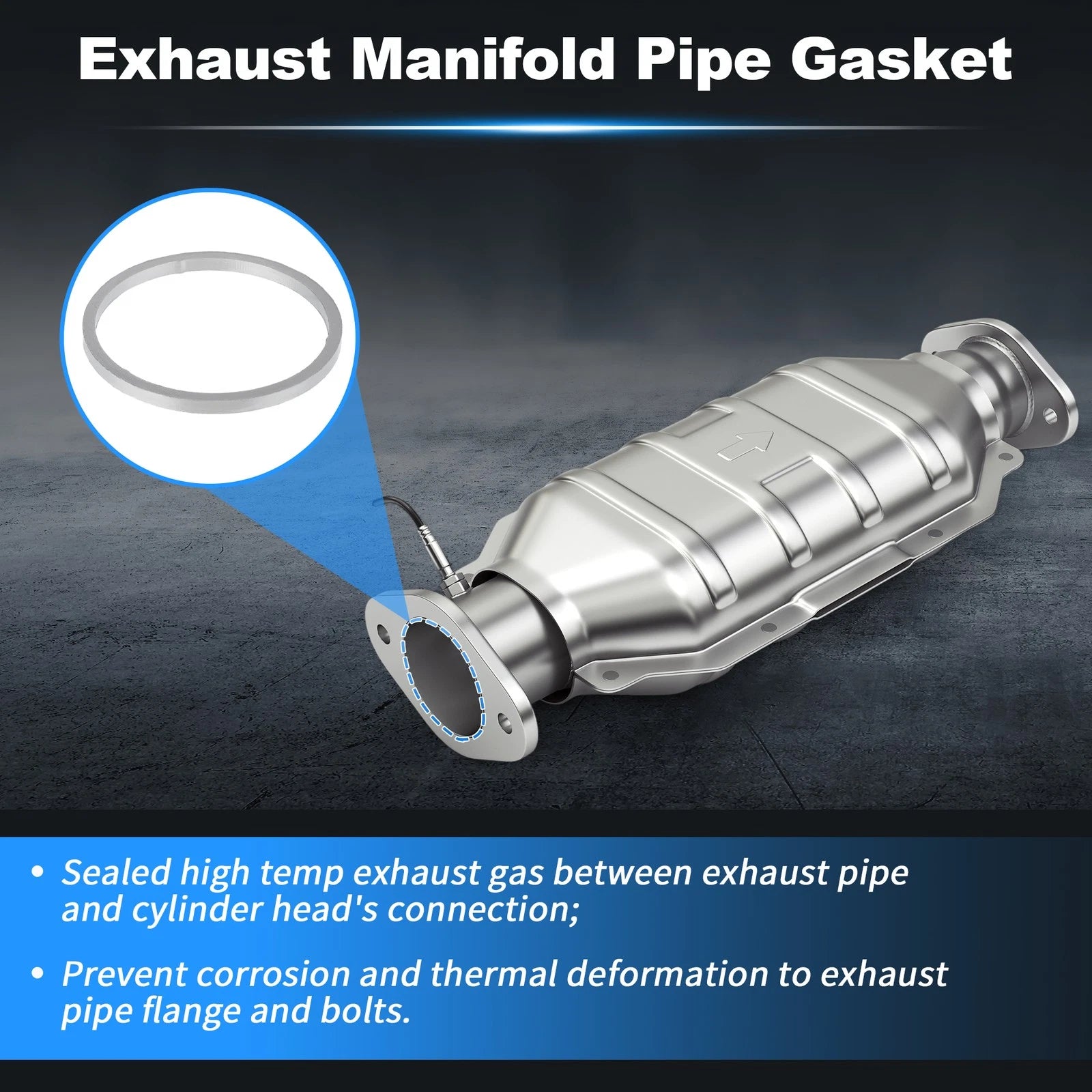 Exhaust Pipe Interface Gasket for BMW 1 2 3 4 5 6 7 Series (No.18307553601)