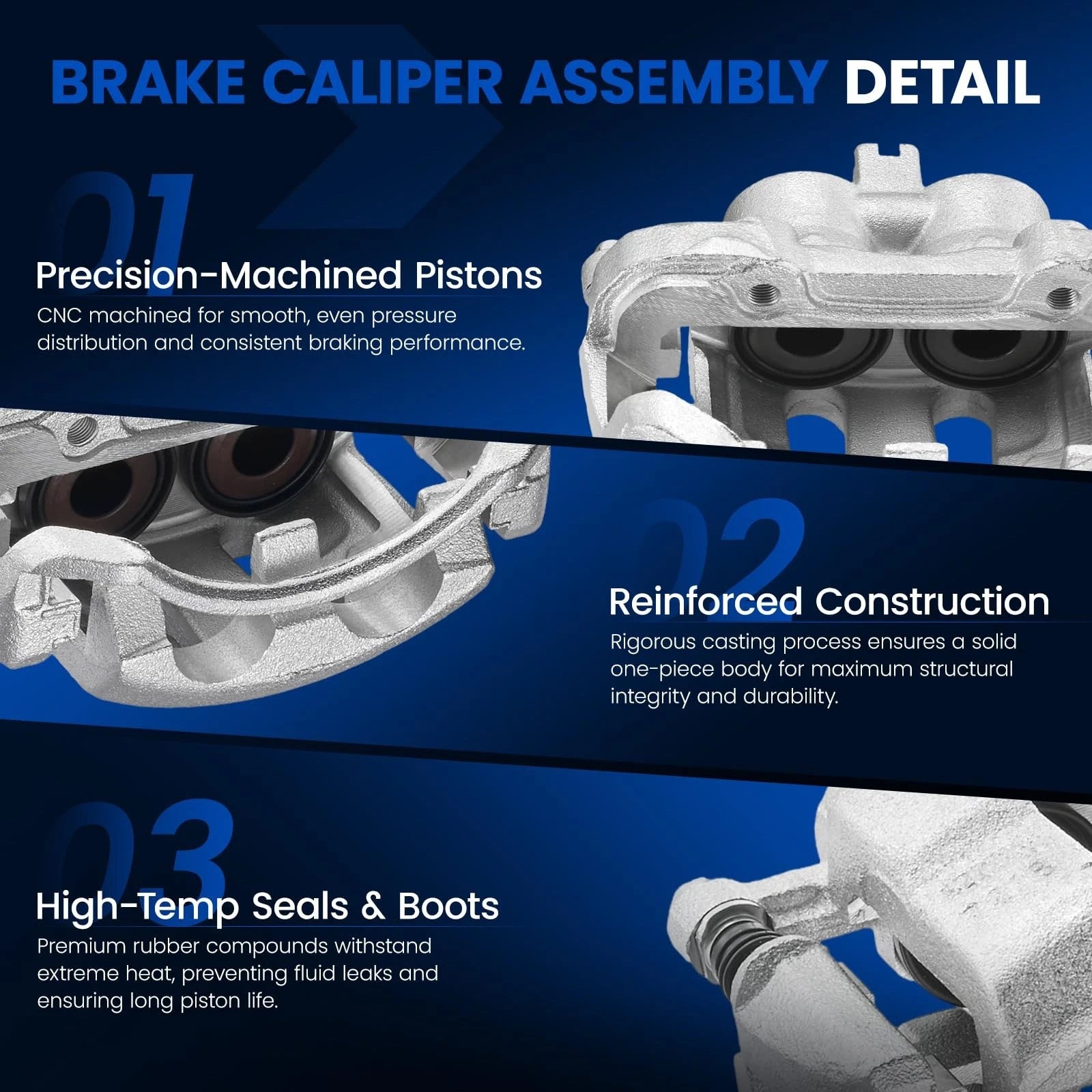 Set of 2 Front Disc Brake Calipers w/ Bracket for Nissan Frontier (1999–2002)