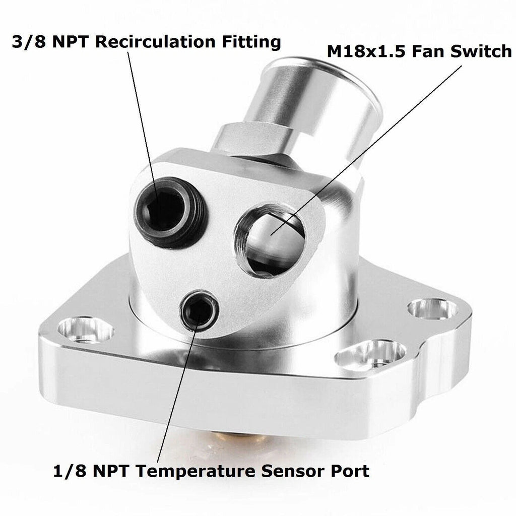 Aluminum Radiator Hose Swivel Neck Thermostat Housing for Honda K-Series (K20 K24)