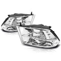 Set of 2 Chrome Housing Clear Corner Quad Headlights for Dodge RAM Pickup (2009–2018)
