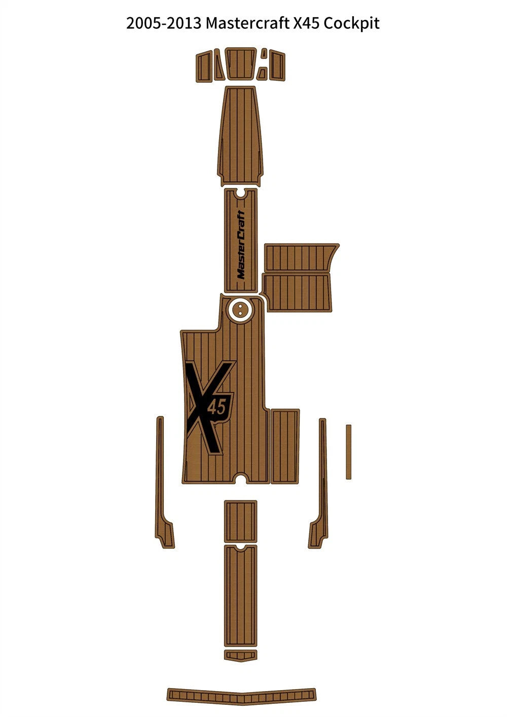 EVA Foam Faux Teak Deck Flooring Mat for Mastercraft X45 (2005–2013)