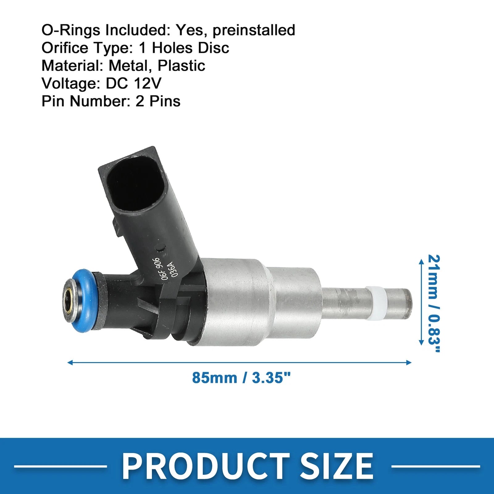 Set of 4 Fuel Injectors No.06F906036A for Audi A6 C6 2.0TFSI (2005–2011)