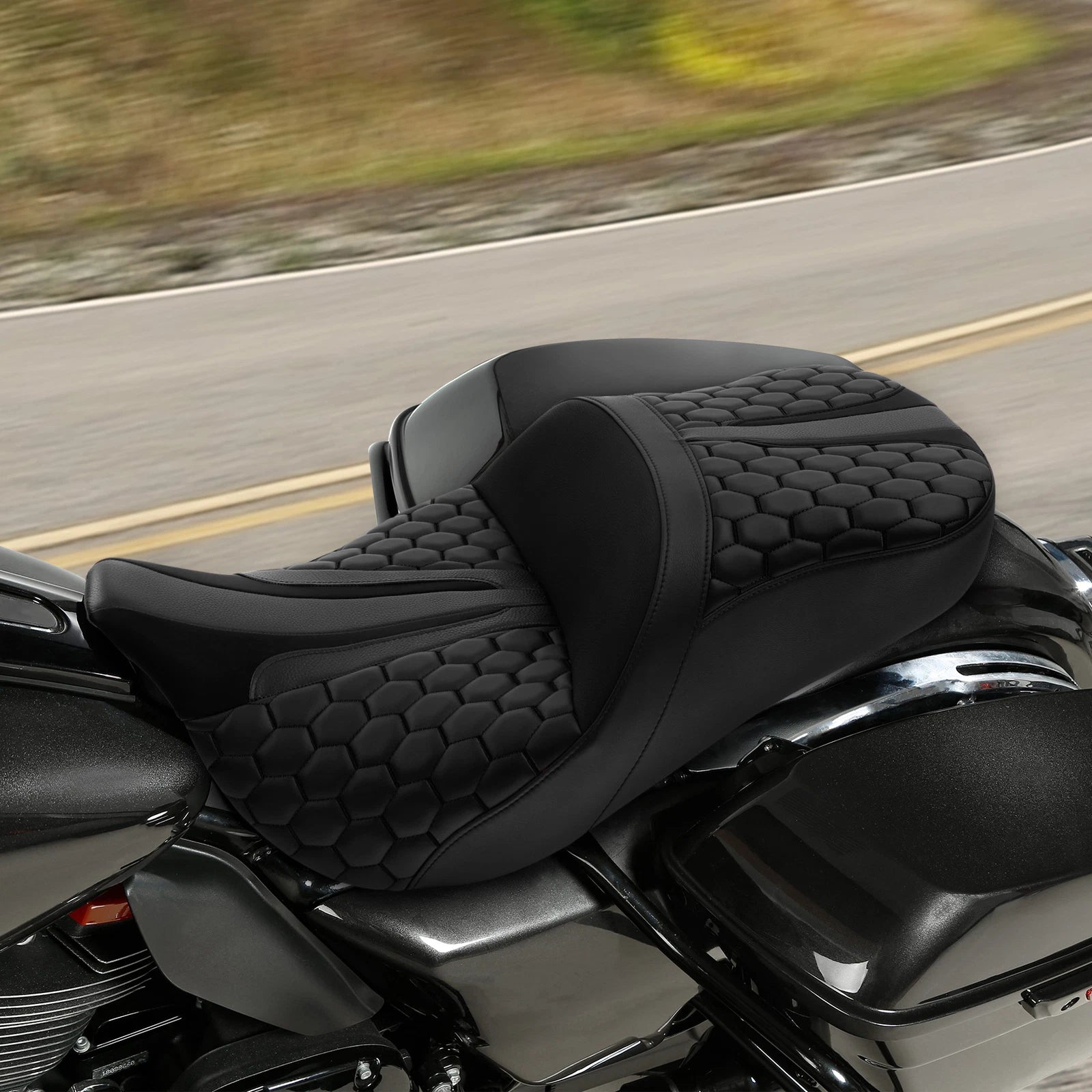 Seats for Harley Street Road Glide (2009–2023) - Black Rider