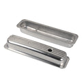Polished Finned Aluminum Tall Valve Cover for Small Block Chevy 327 350 400 (1958–1986)
