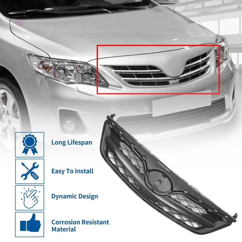 Front Hood Bumper Grille for Toyota Corolla (2010) Black