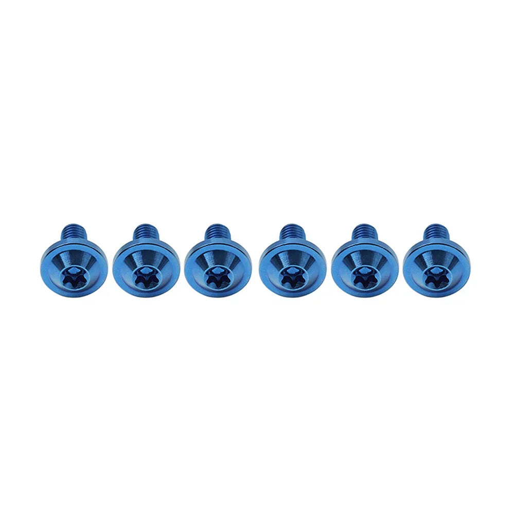 6pcs M5x30mm Blue Titanium Alloy Torx Head Bolts for Bike Motor