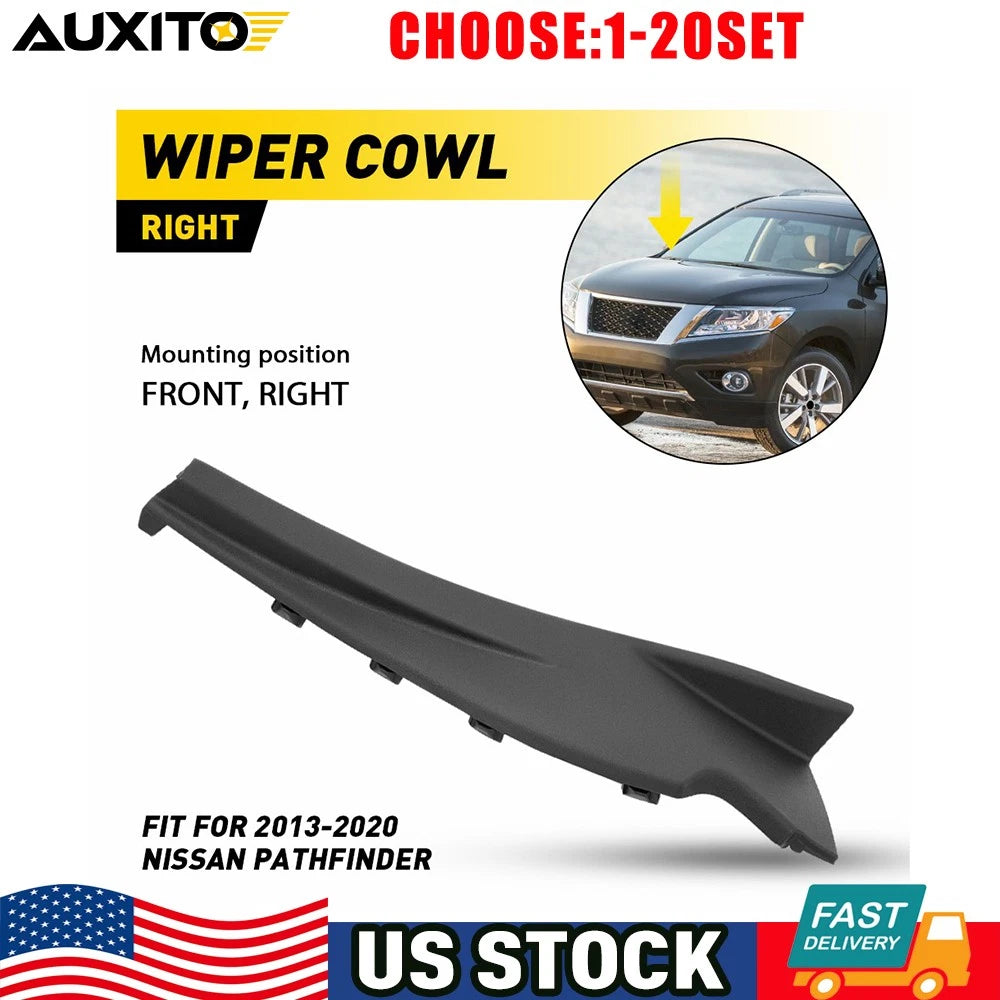 Set of 1 Windshield Wiper Cowl Extension Trim for Nissan Pathfinder (2013–2020)