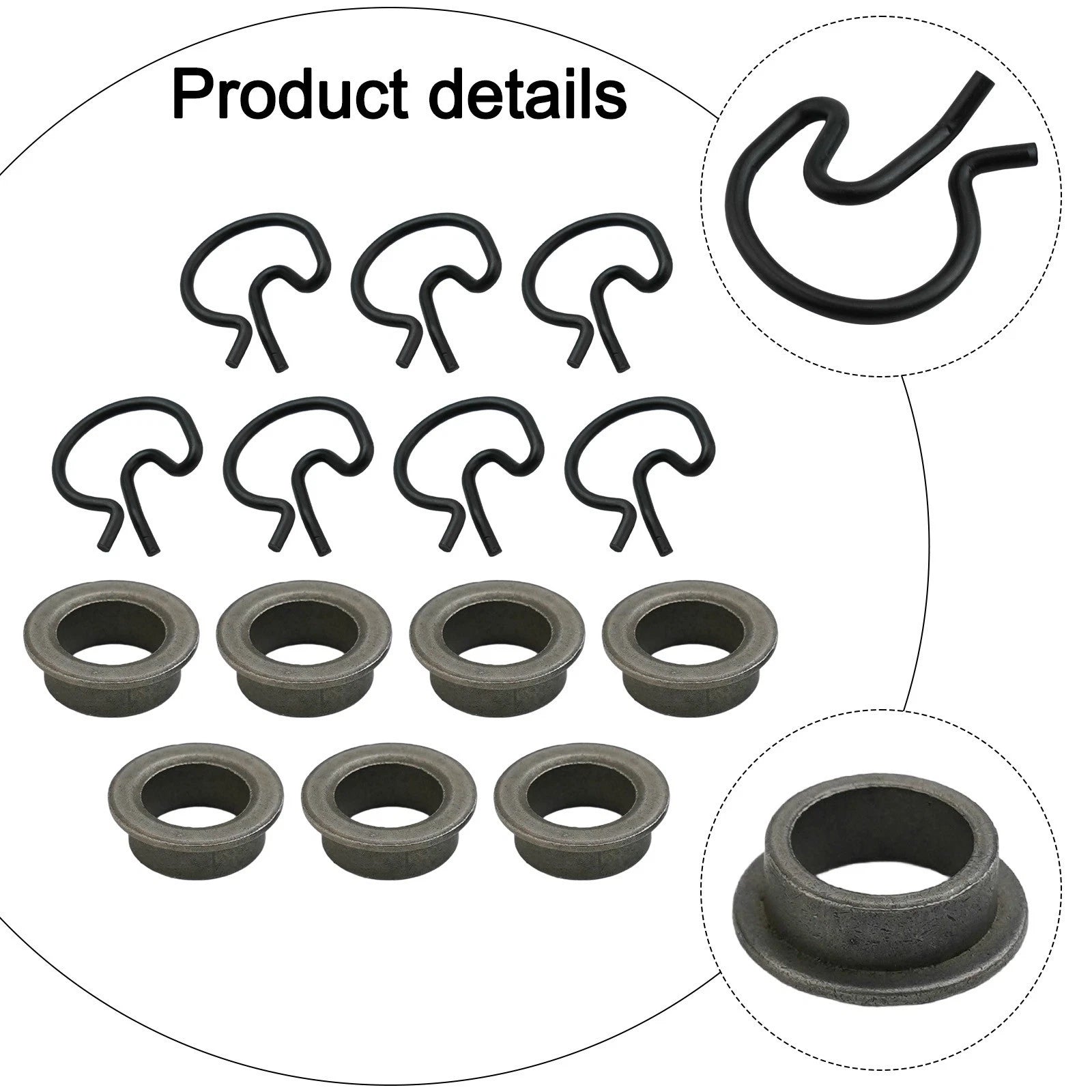 Complete Set of Manual Transmission Shifter Bushings and Clips for 3327302