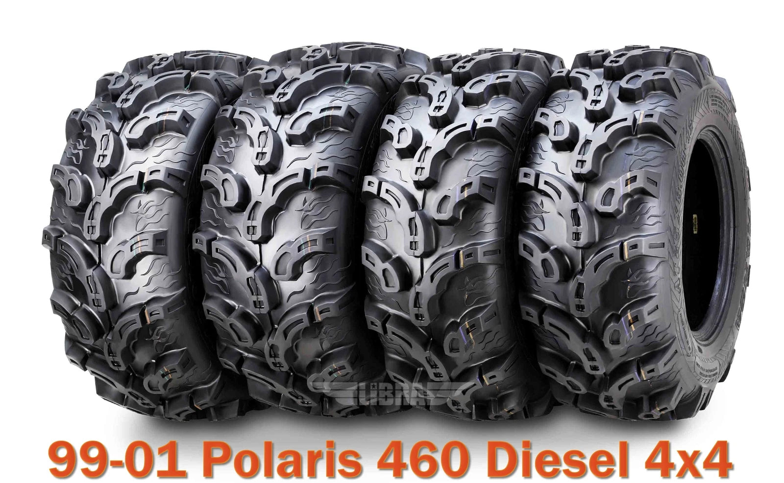 Set of 4 ATV Tires 25x8-12 & 25x11-10 for Polaris 460 Diesel 4x4 (1999–2001)
