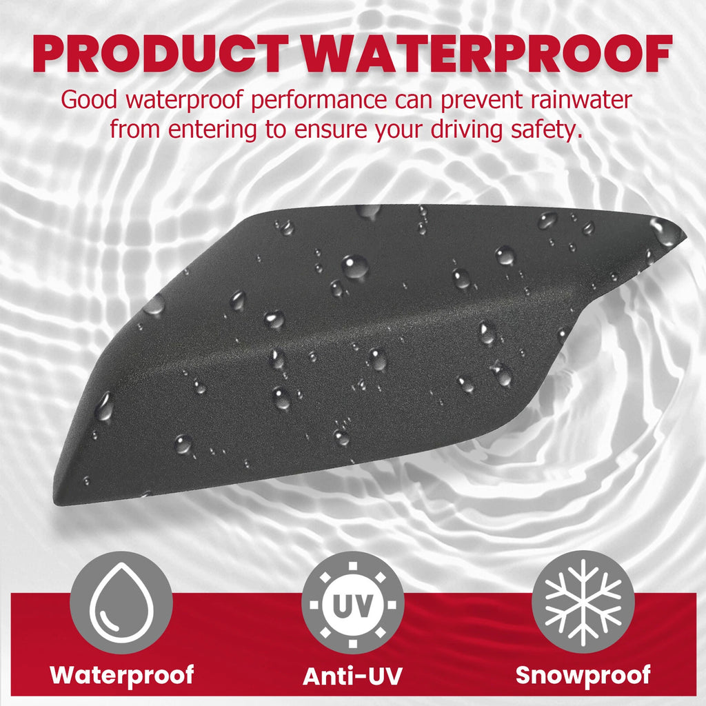 Set of 2 Black Mirror Cover Caps for Chevy Malibu (2016-2020)