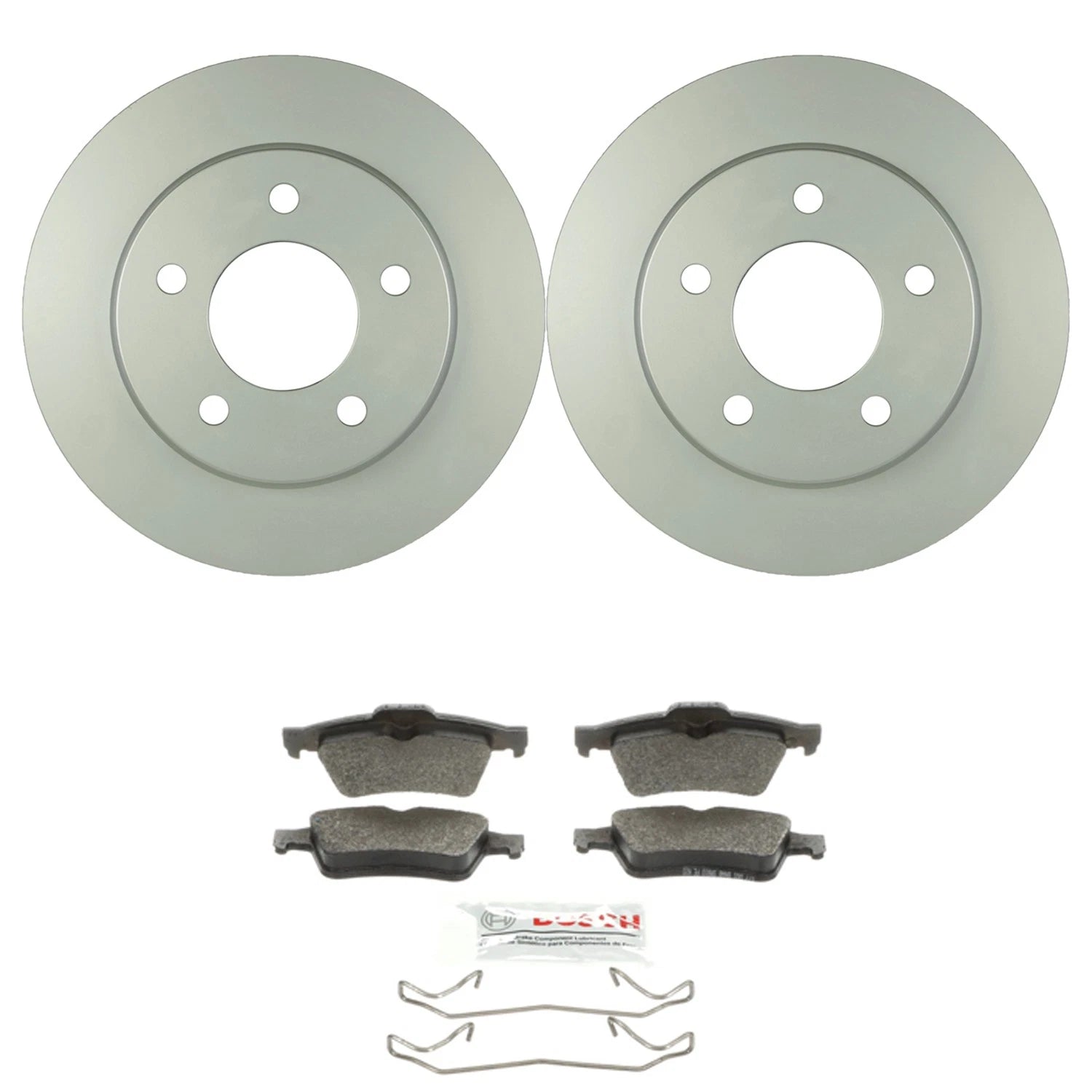 Bosch Rear Disc Brake Rotors & Ceramic Pads Kit for Mazda 3 Sedan (2004–2013)