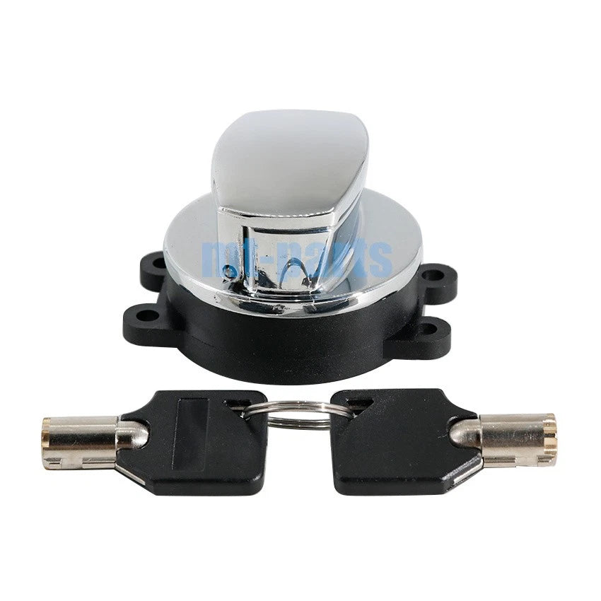 Chrome Ignition Key Switch Kit for Harley-Davidson Softail Deuce FXSTD (2000–2007)