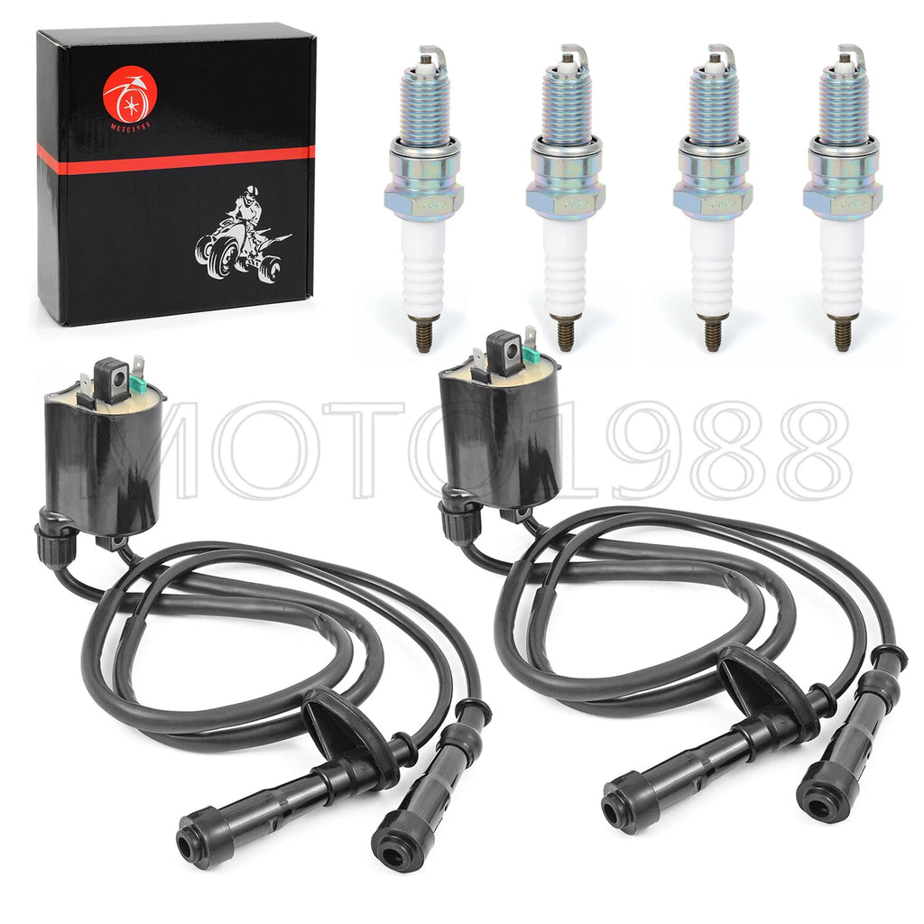 Ignition Coil & Spark Plug & Cap Kit for Honda Shadow ACE 750 (1998-2003)