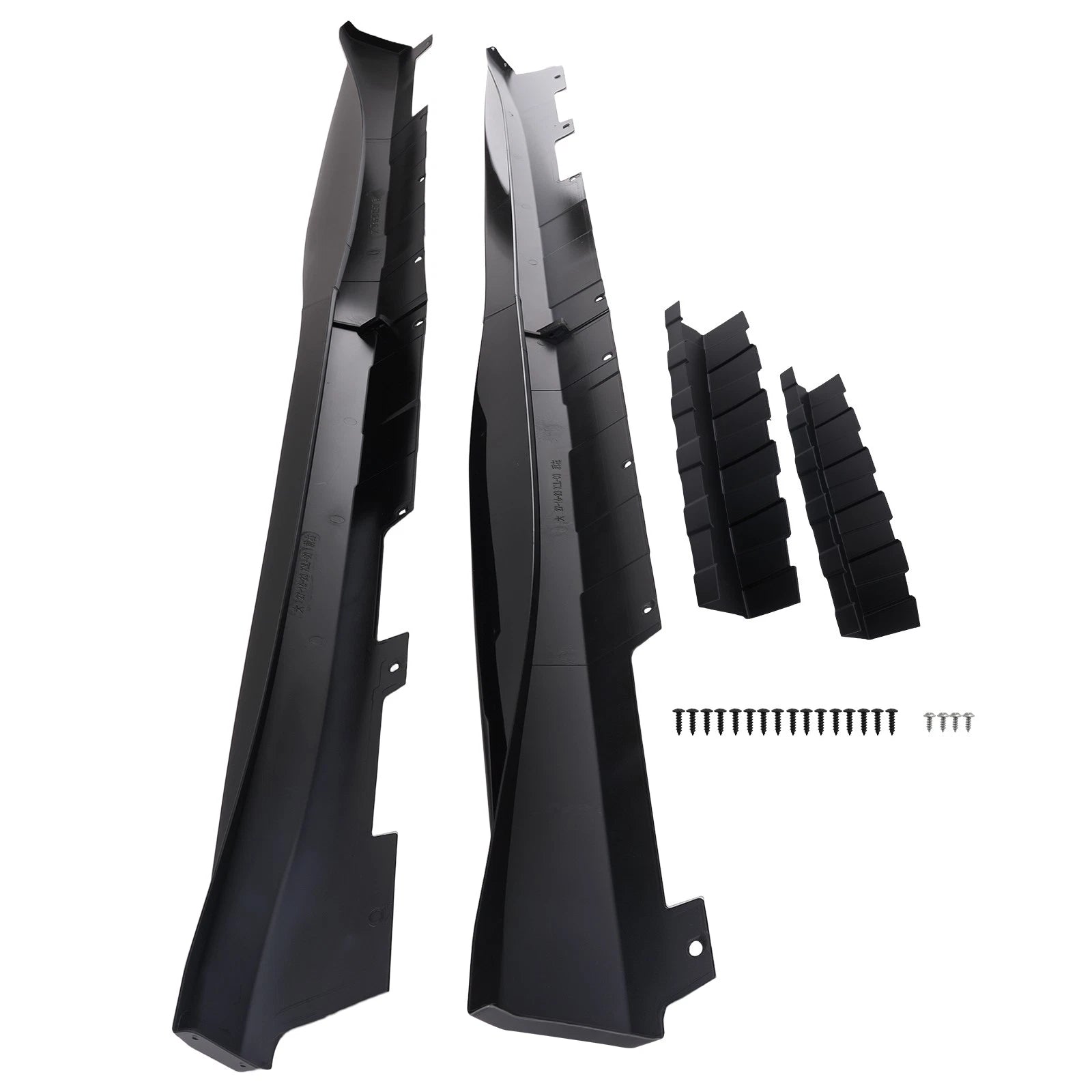 Set of 2 Side Skirts for Chevrolet Camaro (2016–2022) ZL1 Style Glossy Black