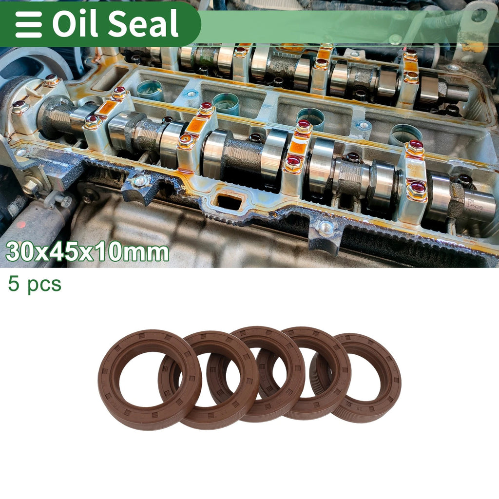 Oil Seal FKM Rubber 30x45x10mm for Various Models (5 Pcs)