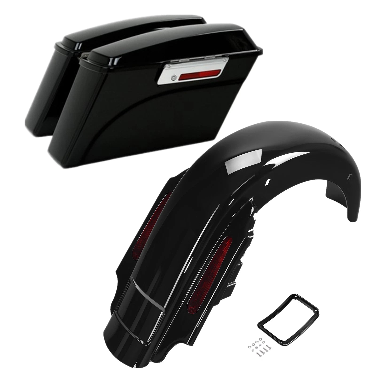 Hard Saddlebags & LED Rear Fender System for Harley Electra Glide (1993–2008)