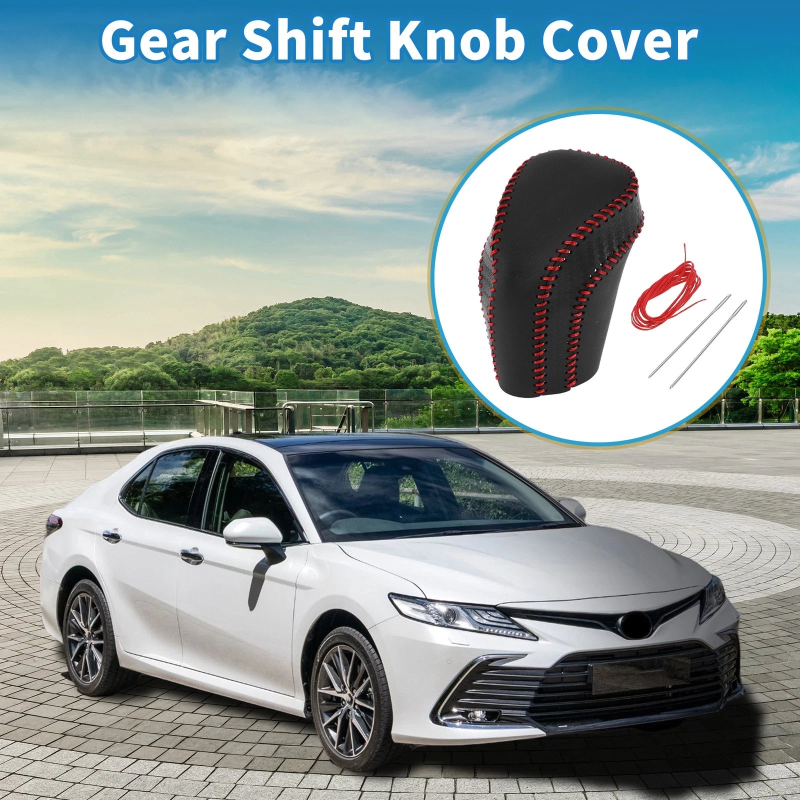 Carbon Fiber Gear Shift Knob Cover for Toyota Camry (2018–2024)