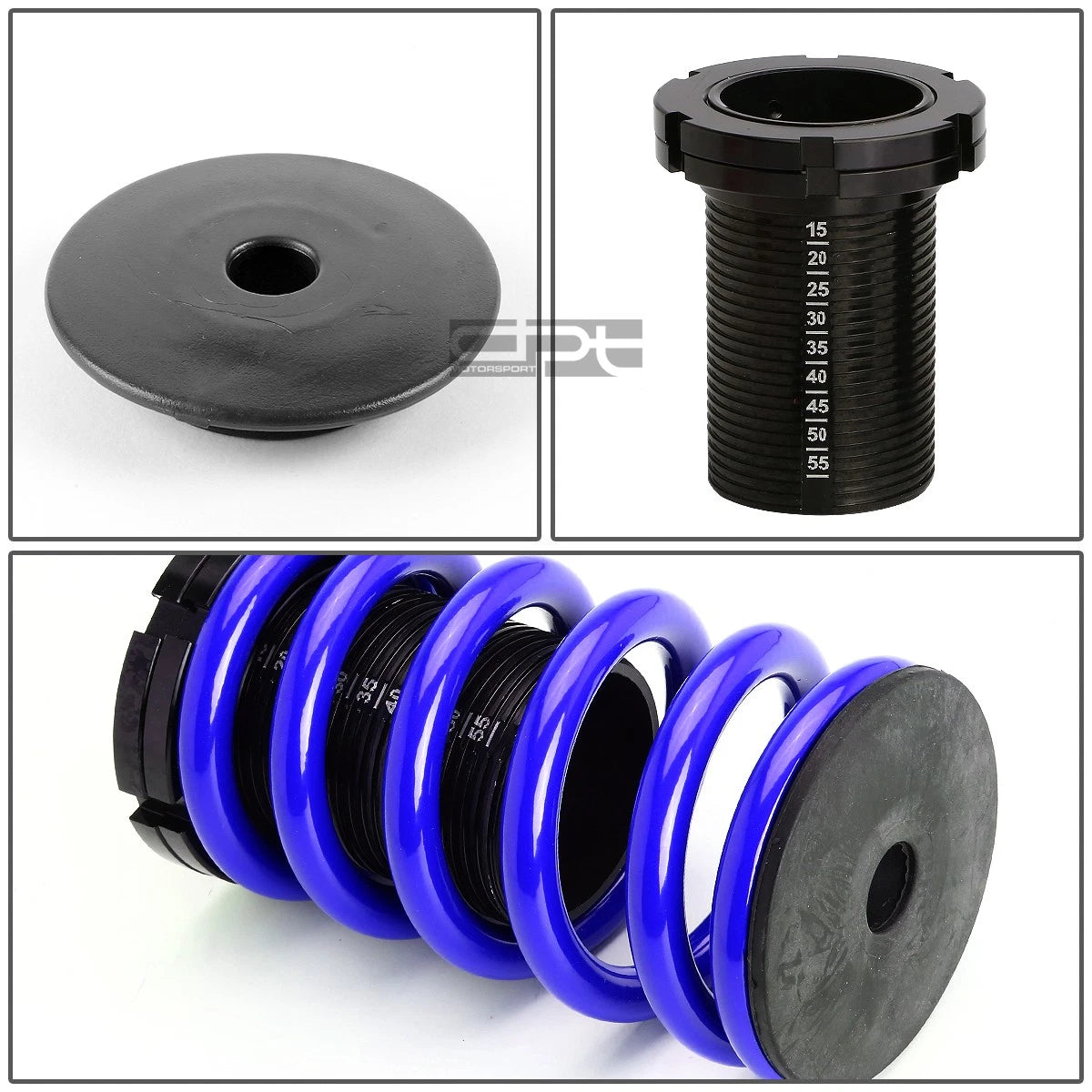Coilover Suspension Kit for Honda Civic EG EK DC (1988–2000) - Black Perch, Blue Spring