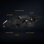 Fog Light Lamp Cover for BMW X1 (2013–2015) Right Side Black