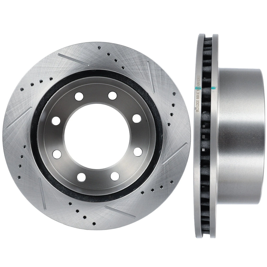 Rear Drilled & Slotted Brake Rotors for Ford Excursion (2000–2005)