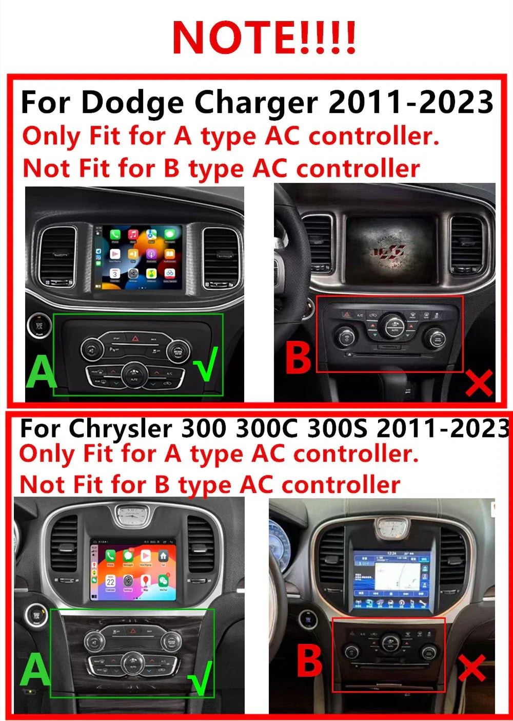 8.4'' Stereo Radio GPS for Dodge Challenger Charger 2011-2023 (2011-2023)