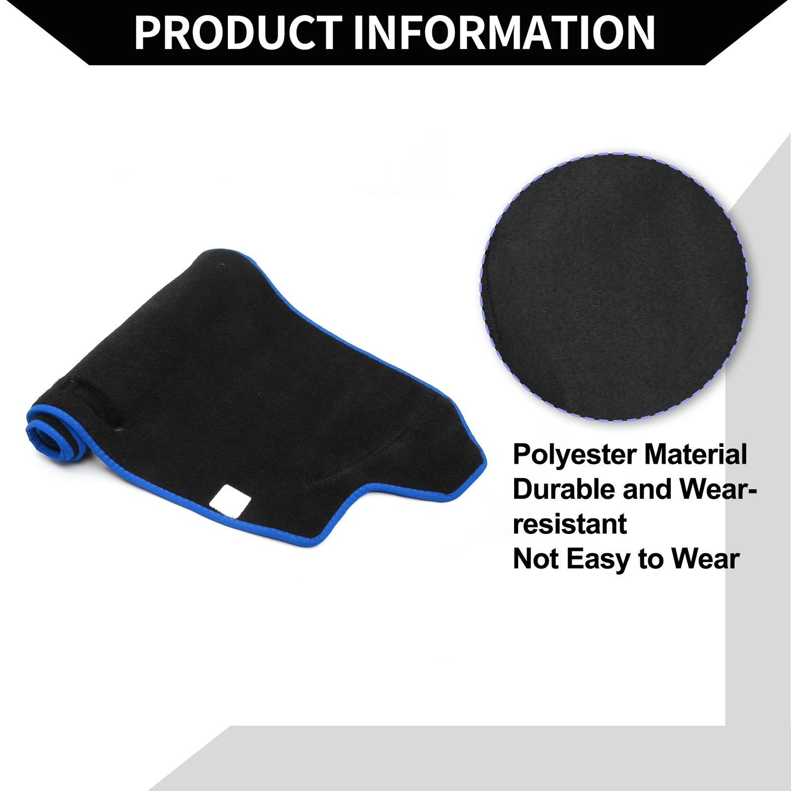 Dashboard Cover Mat for Honda N-BOX JF3/JF4 (2017–2020) Black Blue Set of 1