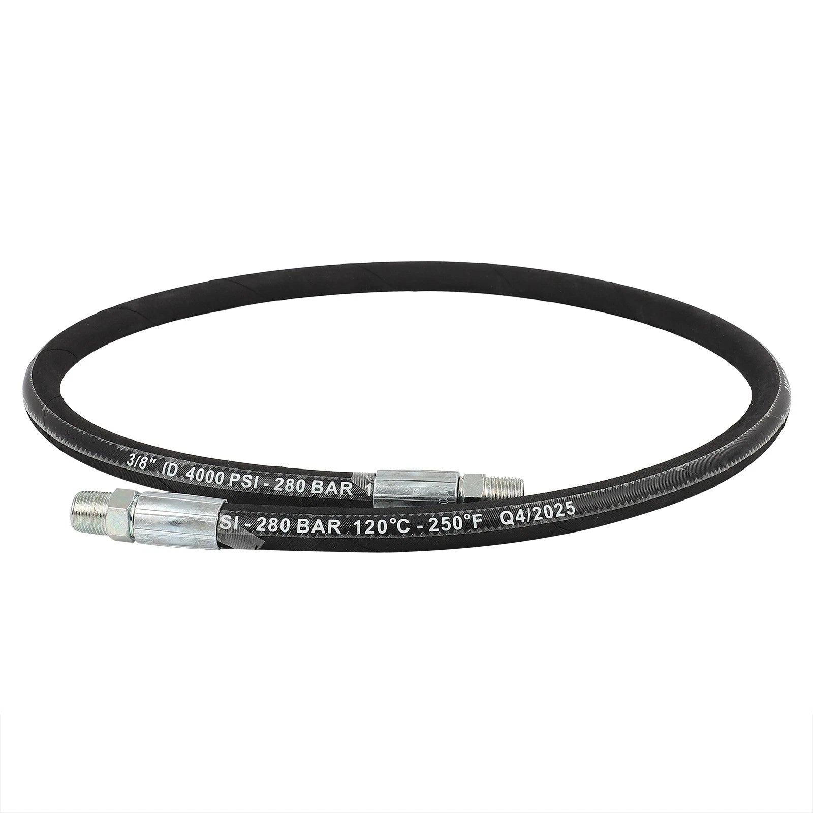 4 FT Pressure Washer Whip Hose for (4000PSI, M22 Female)