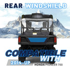 Clear Rear Windshield for Honda Pioneer 700 (2014–Present)