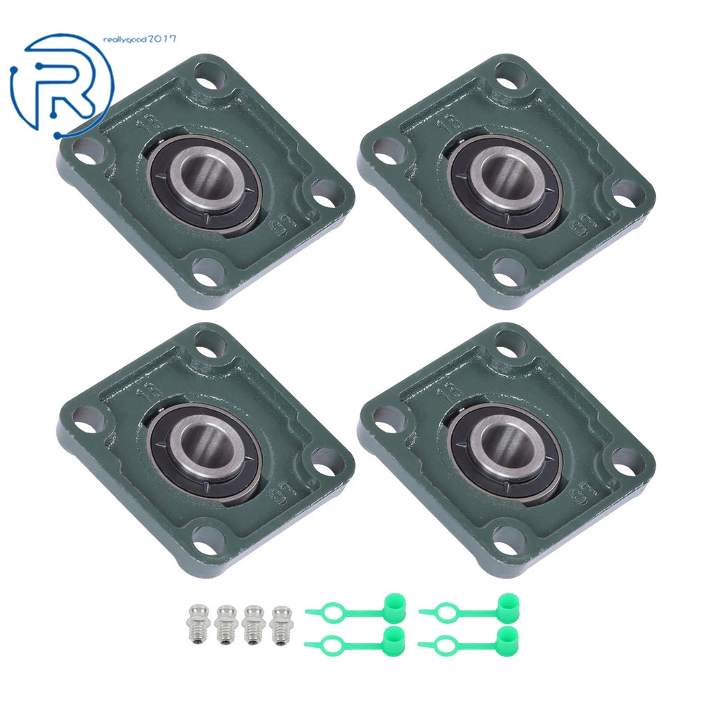 Set of 4 UCF204-12 4 Bolt Pillow Block Flange Bearings 3/4" Bore for